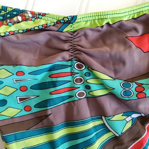 DESPI braided side tie Brazilian cut tassel swim bikini bottom in Congo Sz S NEW - Picture 2 of 7